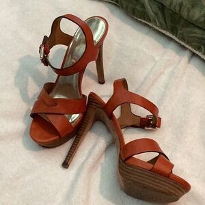 Rust orange sandals